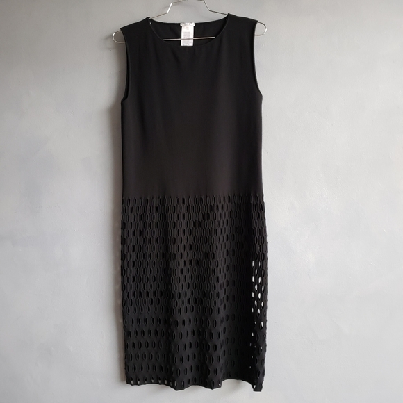 WOLFORD BLACK TANK DRESS LAZER-CUT SIZE XS, S - Picture 3 of 14